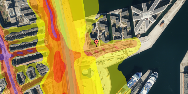 Trafikstøjkort på Marmorvej 7C, 2100 København Ø