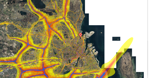 Trafikstøjkort på Drejøgade 3, st. 4, 2100 København Ø