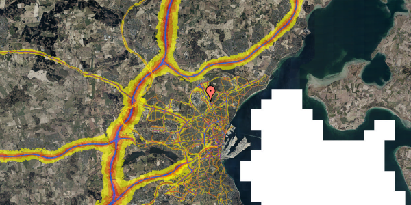 Trafikstøjkort på Olof Palmes Allé 29, 1. mf, 8200 Aarhus N