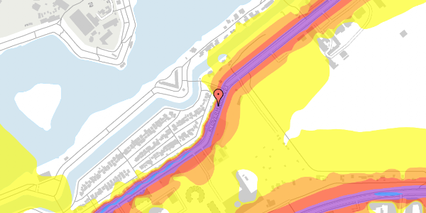 Trafikstøjkort på Kløvermarksvej 127, 2300 København S