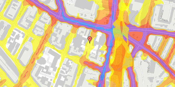 Trafikstøjkort på Svanevej 6, kl. 11, 2400 København NV