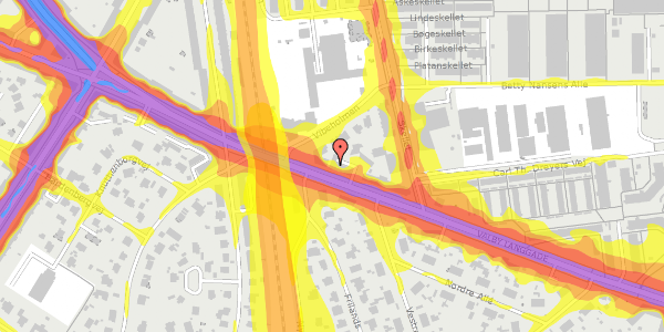 Trafikstøjkort på Valby Langgade 184A, st. , 2500 Valby