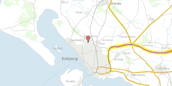 Trafikstøjkort på Skorpionens Kvarter 78, 6710 Esbjerg V