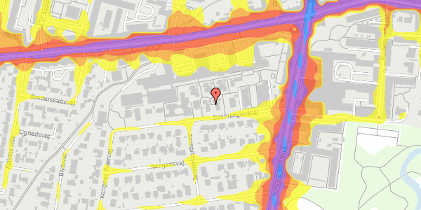 Trafikstøjkort på Dronningensvej 16A, 2000 Frederiksberg