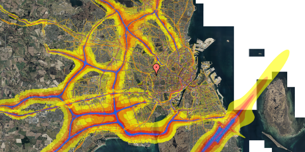 Trafikstøjkort på Marguerite Vibys Plads 8A, 2000 Frederiksberg