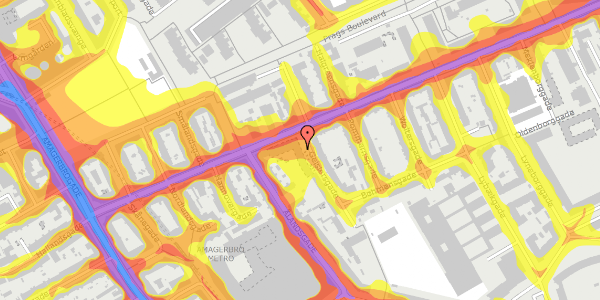 Trafikstøjkort på Geislersgade 2, 2. 4, 2300 København S