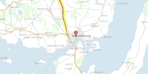 Trafikstøjkort på Solbakken 31, 5700 Svendborg