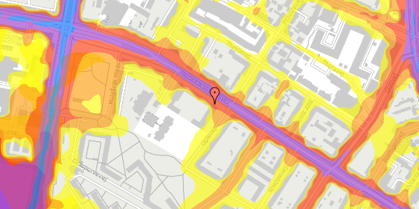 Trafikstøjkort på Frederikssundsvej 77, 2400 København NV