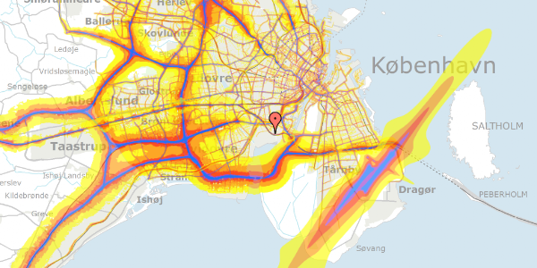 Trafikstøjkort på Hf. Kalvebod 124, 2450 København SV