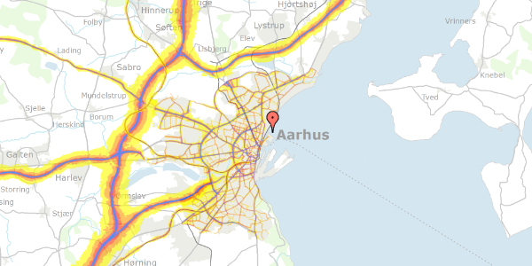 Trafikstøjkort på Træskibshavnen 236, 8000 Aarhus C