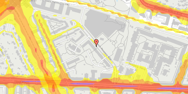 Trafikstøjkort på Dirch Passers Allé 13, 1. th, 2000 Frederiksberg