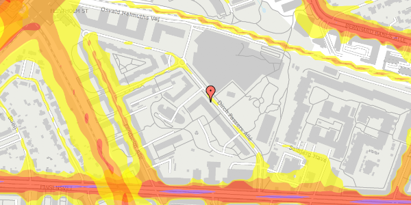 Trafikstøjkort på Dirch Passers Allé 15, 1. th, 2000 Frederiksberg