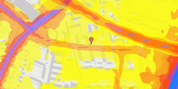 Trafikstøjkort på Rugvænget 31, 3. 5, 2750 Ballerup