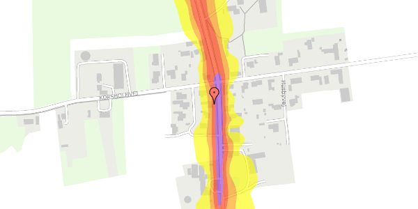 Trafikstøjkort på Korsholmvej 88C, 9690 Fjerritslev