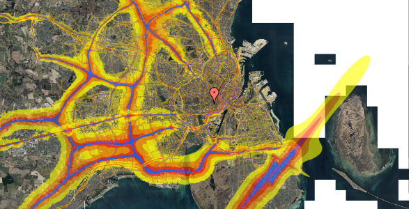 Trafikstøjkort på Vesterbrogade 107D, 3. 6, 1620 København V