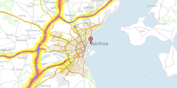 Trafikstøjkort på Bernhardt Jensens Boulevard 123, 1. 4, 8000 Aarhus C