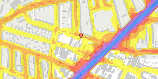 Trafikstøjkort på Dortheavej 42A, 2400 København NV