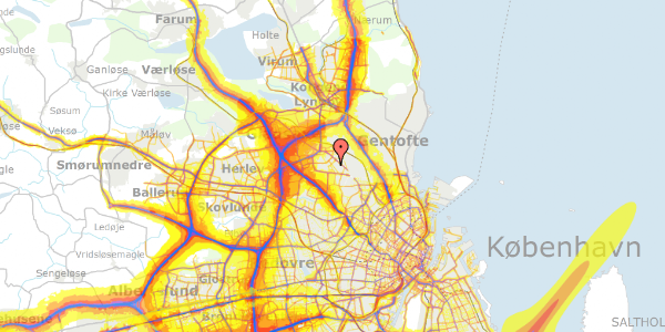 Trafikstøjkort på Marienborg Alle 67, 2860 Søborg