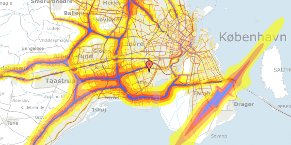 Trafikstøjkort på Krogstens Alle 49, 2650 Hvidovre