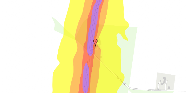 Trafikstøjkort på Vardevej 127, 6933 Kibæk