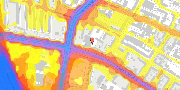 Trafikstøjkort på Frederikssundsvej 84B, st. , 2400 København NV