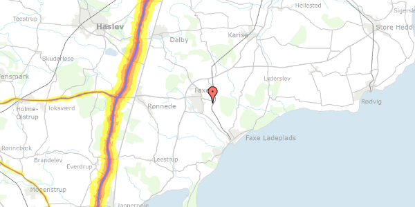 Trafikstøjkort på Gl Strandvej 11B, 4640 Faxe