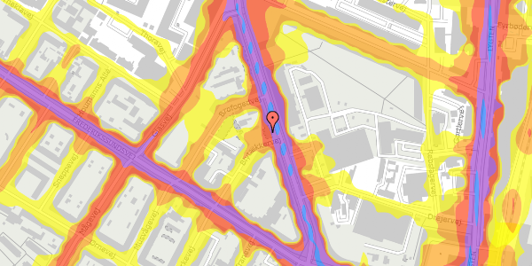 Trafikstøjkort på Frederiksborgvej 27B, 4. tv, 2400 København NV