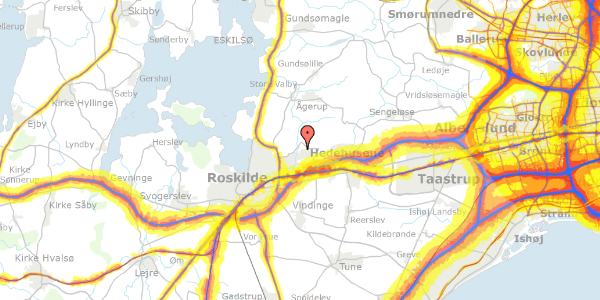 Trafikstøjkort på Marken 23, 4000 Roskilde