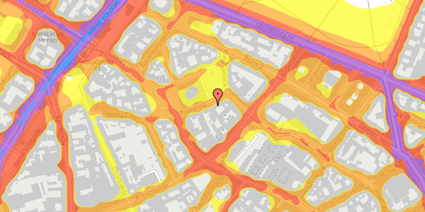 Trafikstøjkort på Hauser Plads 10, 3. , 1127 København K