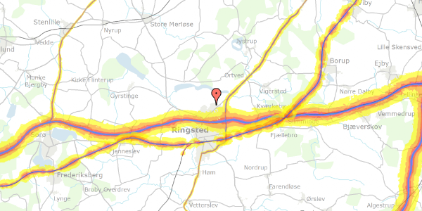 Trafikstøjkort på Benløse By 52, 4100 Ringsted