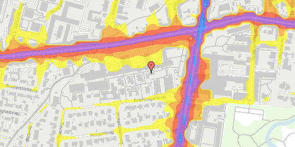 Trafikstøjkort på Dronningensvej 14C, 1. tv, 2000 Frederiksberg