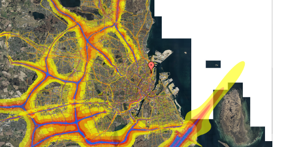 Trafikstøjkort på Willemoesgade 18, 2100 København Ø