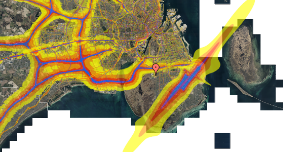 Trafikstøjkort på Else Alfelts Vej 53, 2. tv, 2300 København S