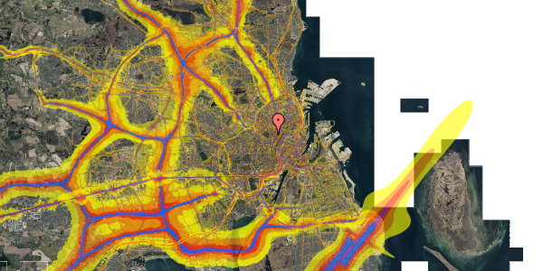 Trafikstøjkort på Nørrebrogade 55, 1. 2, 2200 København N