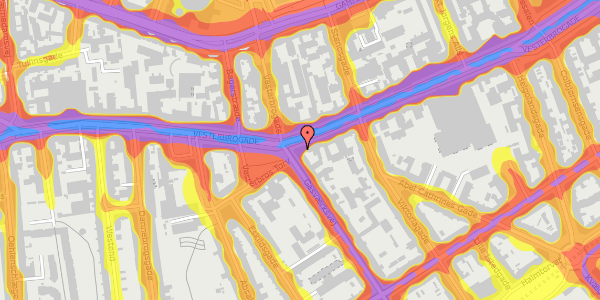 Trafikstøjkort på Vesterbrogade 45, 2. , 1620 København V