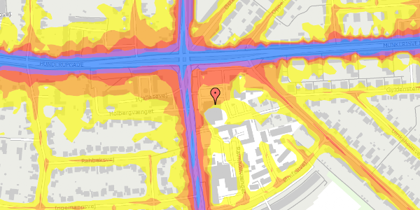 Trafikstøjkort på Hjallesevej 126, 5230 Odense M