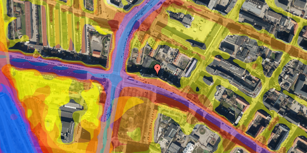 Trafikstøjkort på Frederikssundsvej 84A, 1. th, 2400 København NV