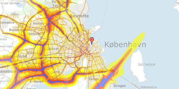 Trafikstøjkort på Amaliegade 41C, 1256 København K