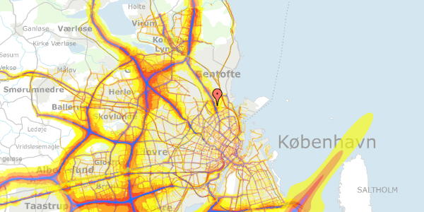 Trafikstøjkort på Emdrupvej 26D, 1. , 2100 København Ø