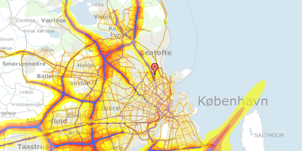 Trafikstøjkort på Emdrupvej 26D, st. , 2100 København Ø