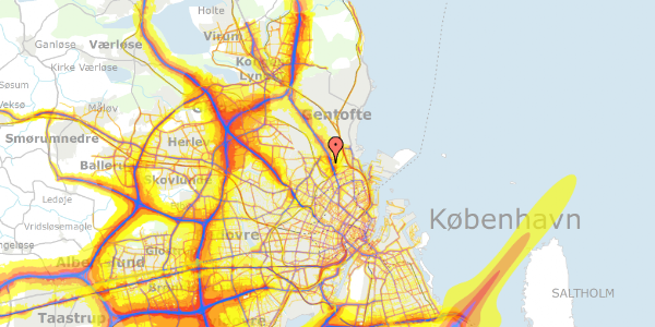 Trafikstøjkort på Emdrupvej 26E, 1. , 2100 København Ø