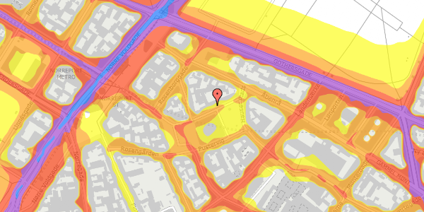 Trafikstøjkort på Hauser Plads 32A, st. , 1127 København K