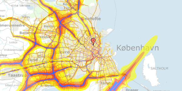 Trafikstøjkort på Nørre Allé 19U, st. , 2200 København N