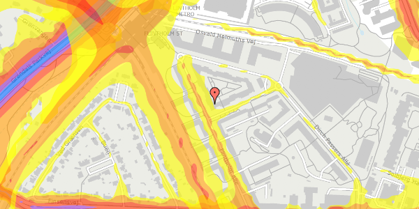 Trafikstøjkort på Flintholm Alle 20, 1. th, 2000 Frederiksberg