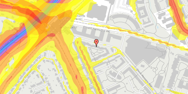 Trafikstøjkort på Dirch Passers Allé 23, 1. , 2000 Frederiksberg