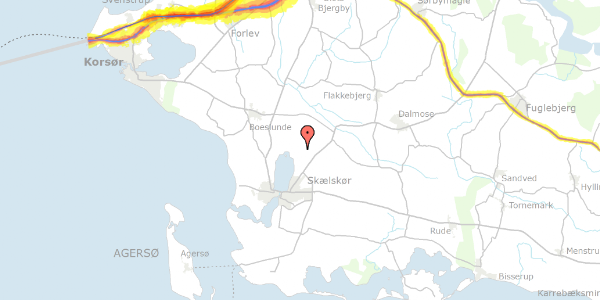 Trafikstøjkort på Gerdrupvej 137, st. th, 4230 Skælskør