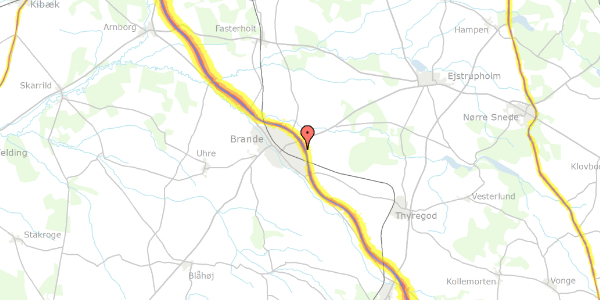 Trafikstøjkort på Skovbrynet 144, 7330 Brande