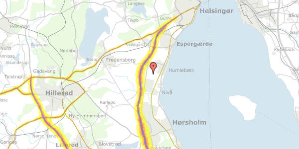 Trafikstøjkort på Sivstien 56, 3050 Humlebæk