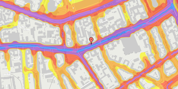 Trafikstøjkort på Vesterbrogade 34, 5. , 1620 København V