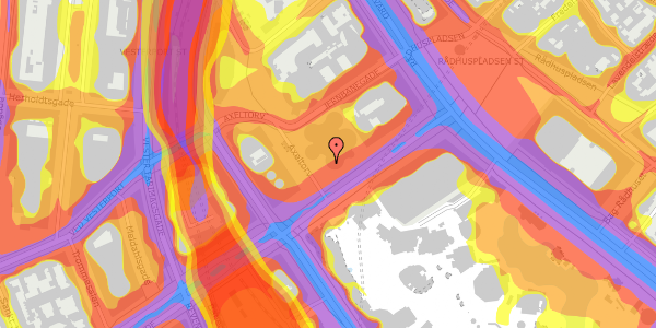 Trafikstøjkort på Vesterbrogade 2Z, 1620 København V